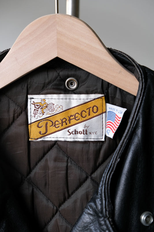<span>SCHOTT NYC 1980</span>’<span>s Vintage Perfecto Leather Motorcycle Jacket </span>美國製古著騎士皮衣夾克