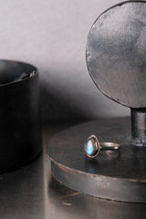 Sterling Silver Vintage Aurora Teardrop Ring 純銀古著極光水滴戒