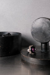 Victorian Gothic Antique Purple Gemstone Sterling Silver Ring 維多利亞哥德風 古董紫寶石純銀復古戒