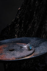 Sterling Silver Vintage Aurora Teardrop Ring 純銀古著極光水滴戒