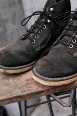 Red Wing 8174 Vintage Black Suede Round Toe Boots 8174 經典復古黑色翻毛皮圓頭工裝靴（木村拓哉著用款/白標）