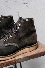 Red Wing 8174 Vintage Black Suede Round Toe Boots 8174 經典復古黑色翻毛皮圓頭工裝靴（木村拓哉著用款/白標）