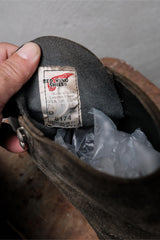Red Wing 8174 Vintage Black Suede Round Toe Boots 8174 經典復古黑色翻毛皮圓頭工裝靴（木村拓哉著用款/白標）