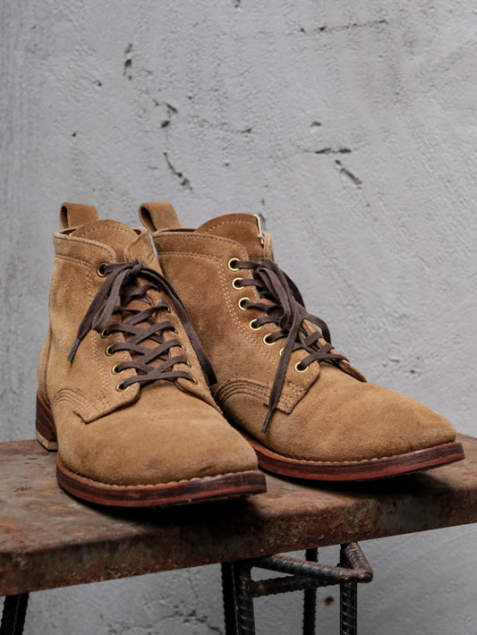 Visvim 2015SS HILTS BOOTS MID-FOLK LT.BROWN 淺棕翻毛皮手工固特異中筒靴