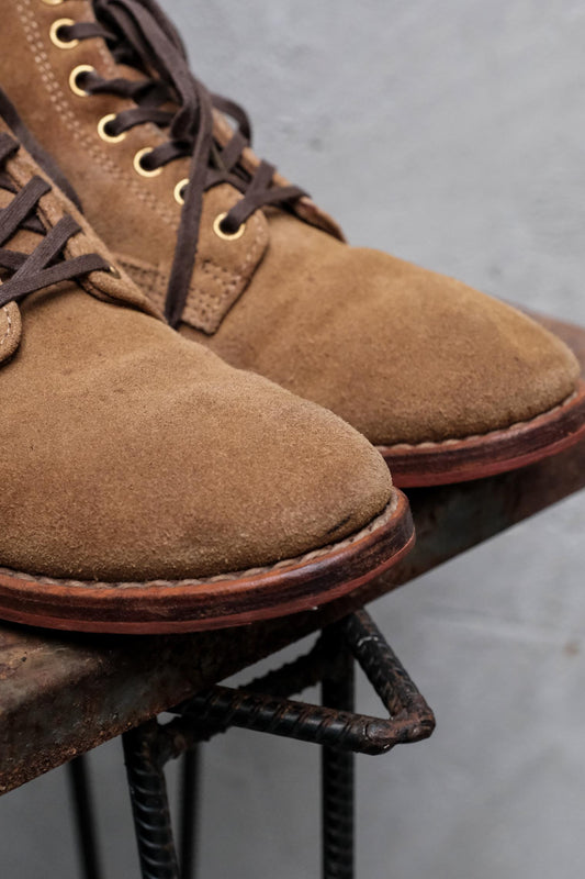 Visvim 2015SS HILTS BOOTS MID-FOLK LT.BROWN 淺棕翻毛皮手工固特異中筒靴