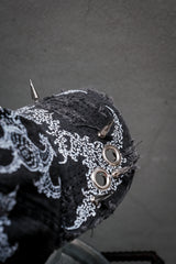 Artisan Hand-Painted Cybersigilism & Yantra Distressed Cap/Aviator Hat 職人手繪賽博 梵天符號 舊化帽 飛行帽