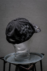 Artisan Hand-Painted Cybersigilism & Yantra Distressed Cap/Aviator Hat 職人手繪賽博 梵天符號 舊化帽 飛行帽