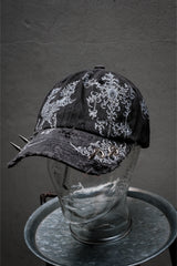 Artisan Hand-Painted Cybersigilism & Yantra Distressed Cap/Aviator Hat 職人手繪賽博 梵天符號 舊化帽 飛行帽