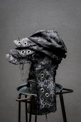 Artisan Hand-Painted Cybersigilism & Yantra Distressed Cap/Aviator Hat 職人手繪賽博 梵天符號 舊化帽 飛行帽