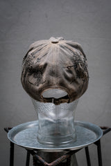 Artisan Hand-Painted Cybersigilism &Yantra Distressed Cap/Aviator Hat  職人手繪賽博 梵天符號 舊化帽 飛行帽