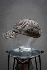 Artisan Hand-Painted Cybersigilism &Yantra Distressed Cap/Aviator Hat  職人手繪賽博 梵天符號 舊化帽 飛行帽