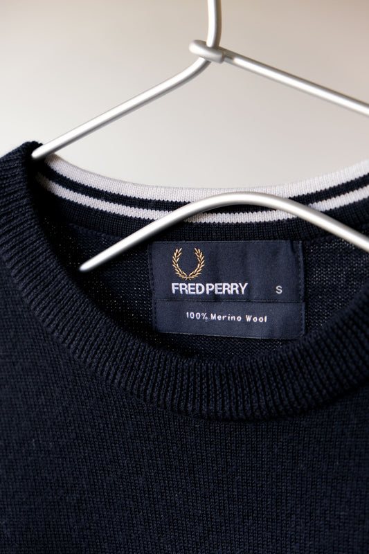 Fred Perry Wool Logo Sweater 海軍藍羊毛毛衣
