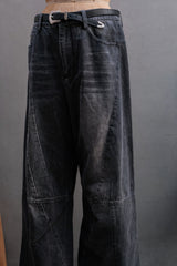 Professor.E 23SS | Curved Panel Denim pant