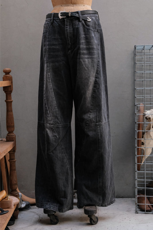 Professor.E 23SS | Curved Panel Denim pant