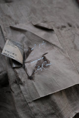 Professor.e 25ss Forgotten Materials Double-breasted Collarless Shirt