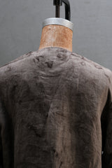 Professor.e 25ss Forgotten Materials Double-breasted Collarless Shirt