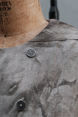 Professor.e 25ss Forgotten Materials Double-breasted Collarless Shirt