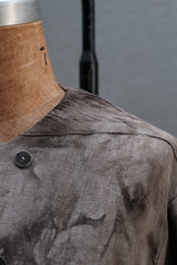 Professor.e 25ss Forgotten Materials Double-breasted Collarless Shirt