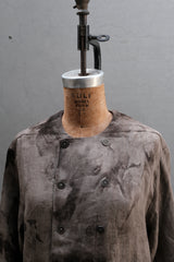 Professor.e 25ss Forgotten Materials Double-breasted Collarless Shirt
