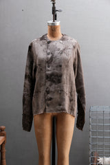 Professor.e 25ss Forgotten Materials Double-breasted Collarless Shirt