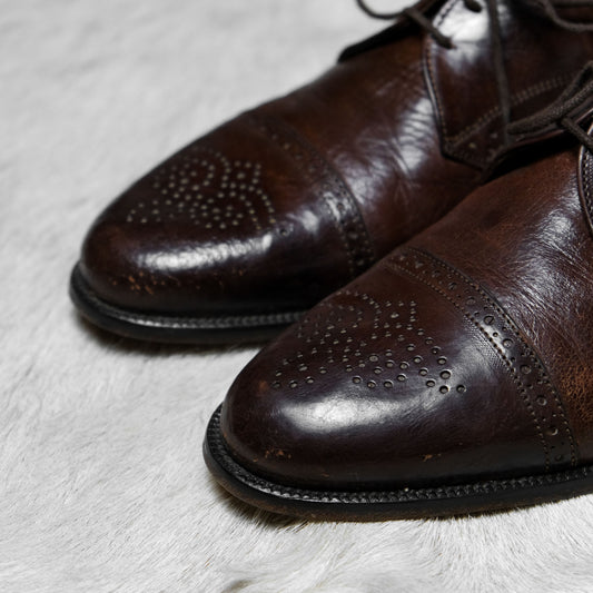 Johnston & Murphy Leather Brogue Derby Shoes 復古雕花皮革德比皮鞋 義大利製