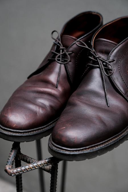 Alden 14907 Color 8 Shell Cordovan Plain Toe Chukka Boot 深酒紅馬臀革三孔短靴