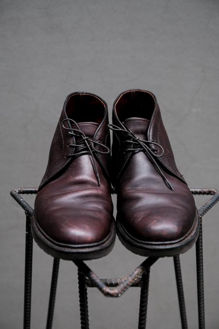 Alden 14907 Color 8 Shell Cordovan Plain Toe Chukka Boot 深酒紅馬臀革三孔短靴