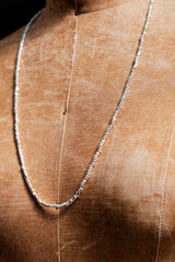 Irregular Cubes Fine Silver 999 Handmade Beaded Necklace 不規則構築純銀手工串珠鍊