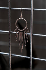Solar Rays Fine Silver 999 Fringe Earrings 烈日射線純銀流蘇耳環 (單耳)