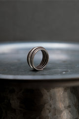 Fluid Layers Minimalist Silver 999 Ring 流線層疊極簡純銀戒指