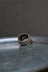 Fluid Layers Minimalist Silver 999 Ring 流線層疊極簡純銀戒指