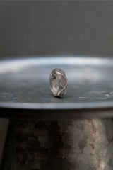 Raw Rock Fine Silver 999 Faceted Ring 原岩幾何切面純銀戒
