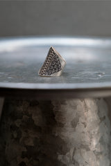 Shield of Totem Fine Silver 999 Wide Ring 圖騰之盾純銀寬戒