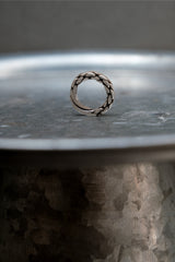 Minimalist Braid Fine Silver 999 Ring 極簡編格純銀戒