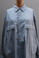 Porter Classic Roll Up Shirt 棉質淺藍色寬鬆雙口袋襯衫