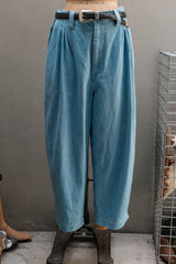Porter Classic 2023 JAZZ DENIM KANAZAWA LIMITED 棉質丹寧雙打褶氣球褲