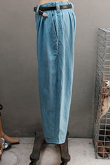 Porter Classic 2023 JAZZ DENIM KANAZAWA LIMITED 棉質丹寧雙打褶氣球褲