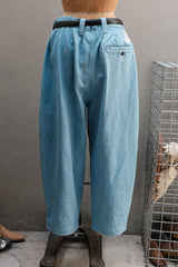 Porter Classic 2023 JAZZ DENIM KANAZAWA LIMITED 棉質丹寧雙打褶氣球褲