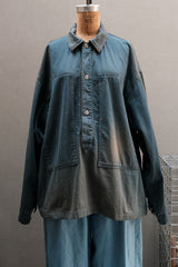 CLESSTE VINTAGE DYED SELVEDGE DENIM US ARMY M-35 PULLOVER JACKET 日本工藝品牌 復古水洗M35套頭夾克外套