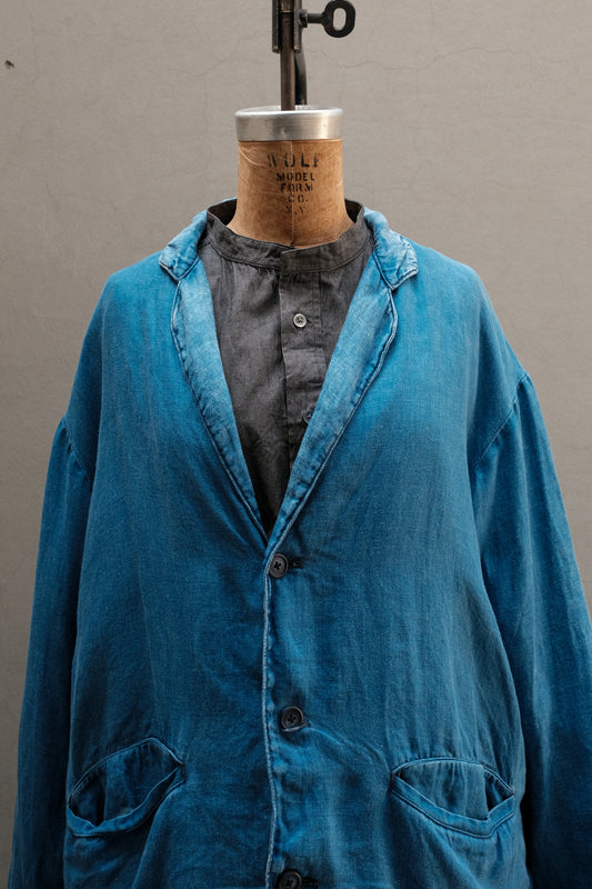 Porter Classic Indigo Linen Wide Jacket 藍染亞麻寬幅外套