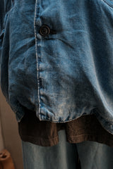 Porter Classic Indigo Linen Wide Jacket 藍染亞麻寬幅外套