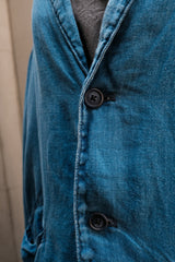 Porter Classic Indigo Linen Wide Jacket 藍染亞麻寬幅外套
