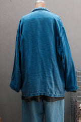 Porter Classic Indigo Linen Wide Jacket 藍染亞麻寬幅外套