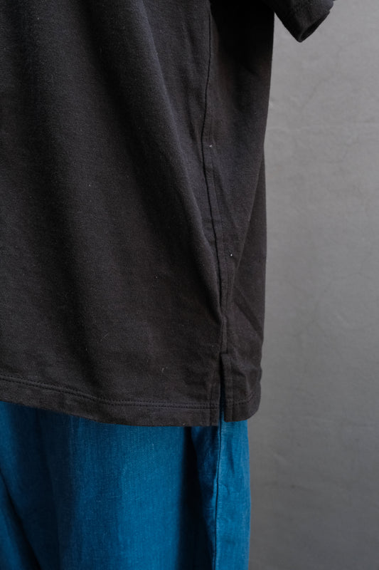 UNUSED Oversized Crewneck Tee 日本設計師品牌 黑色水洗感落肩短袖