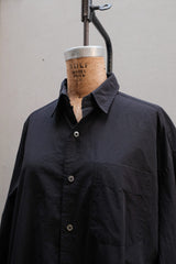 Porter Classic 2WAY COLLAR SHIRT 棉質黑色領片可變換長袖襯衫