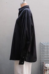 Porter Classic 2WAY COLLAR SHIRT 棉質黑色領片可變換長袖襯衫