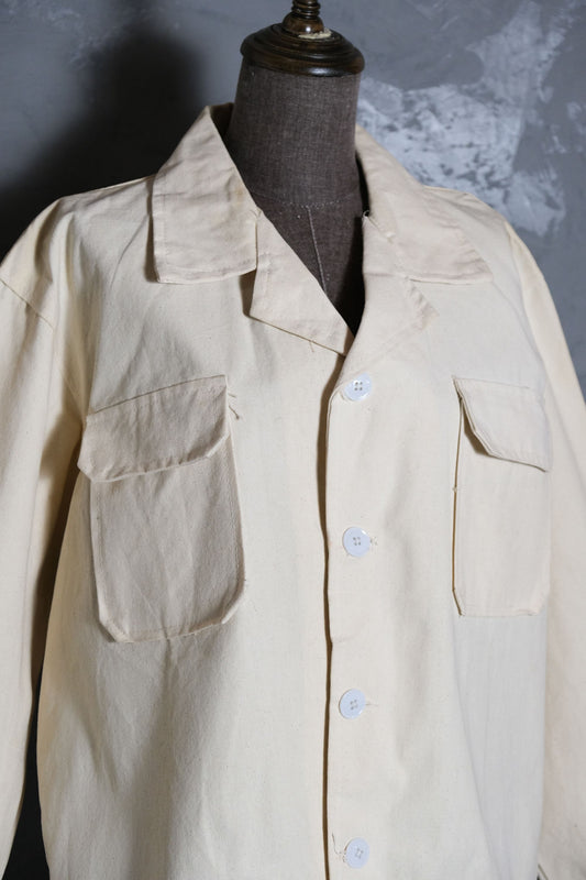 Vintage Canvas Fabric Work Jacket Vintage embryo-colored canvas work jacket