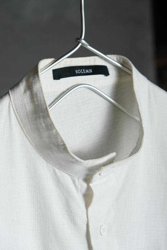 Solemn 16A/W Morality Shirt Taiwan designer brand asymmetric cut pure cotton linen collar shirt