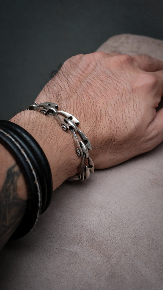 Sterling Silver 925 Teardrop Link Bracelet 淚滴鏈節純銀手鍊