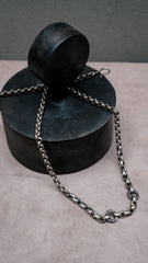 Sterling Silver 925 Hand-Textured Belcher Chain Necklace 手工鎚紋圓環鏈純銀項鍊